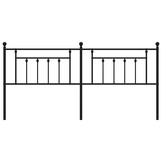 vidaXL Hoofdbord 193 cm Metaal Zwart - 40% Korting!