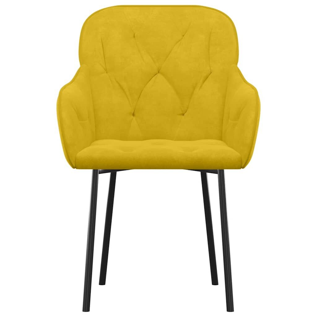 vidaXL Eetkamerstoelen Geel Fluweel 2 stuks - 55% Korting!