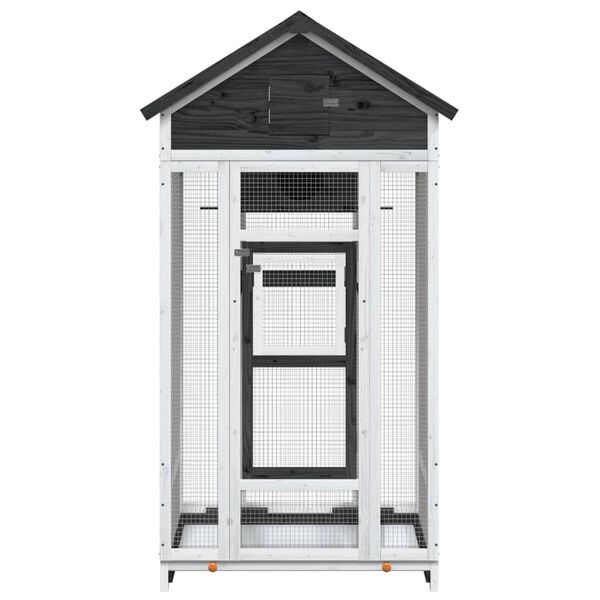 vidaXL Volière Grenenhout Grijs - 55% Korting!