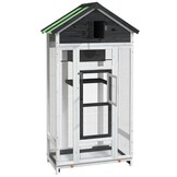 vidaXL Volière Grenenhout Grijs - 55% Korting!