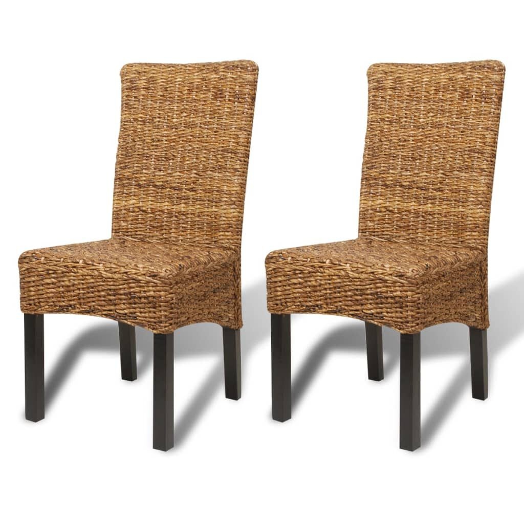 vidaXL Eetkamerstoelen (2x) - Abaca & Mangohout - 55% Korting!