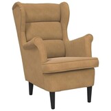 vidaXL Fauteuil Fluweel Bruin - 35% Korting
