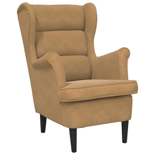 vidaXL Fauteuil Fluweel Bruin - 35% Korting