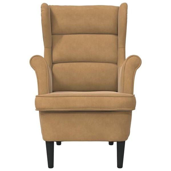 vidaXL Fauteuil Fluweel Bruin - 35% Korting