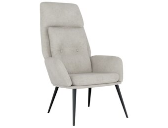 vidaXL Relaxstoel Kunstsuède Lichtgrijs - 40% Korting!