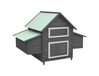 vidaXL Kippenhok - 60% Korting! 150x96x110cm Massief Vurenhout