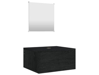 vidaXL Badkamermeubelset - Zwart Bewerkt Hout - 55% Korting!