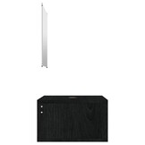 vidaXL Badkamermeubelset - Zwart Bewerkt Hout - 55% Korting!