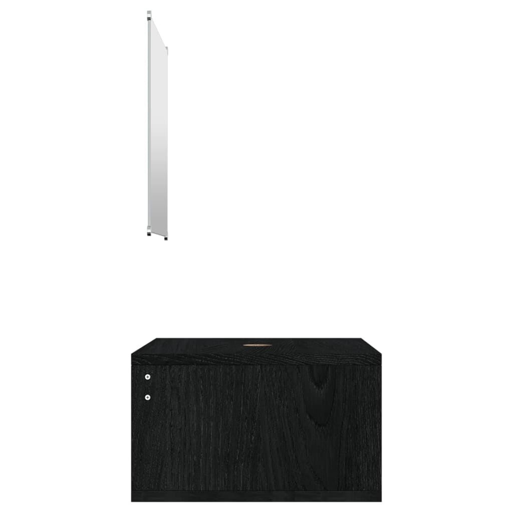 vidaXL Badkamermeubelset - Zwart Bewerkt Hout - 55% Korting!