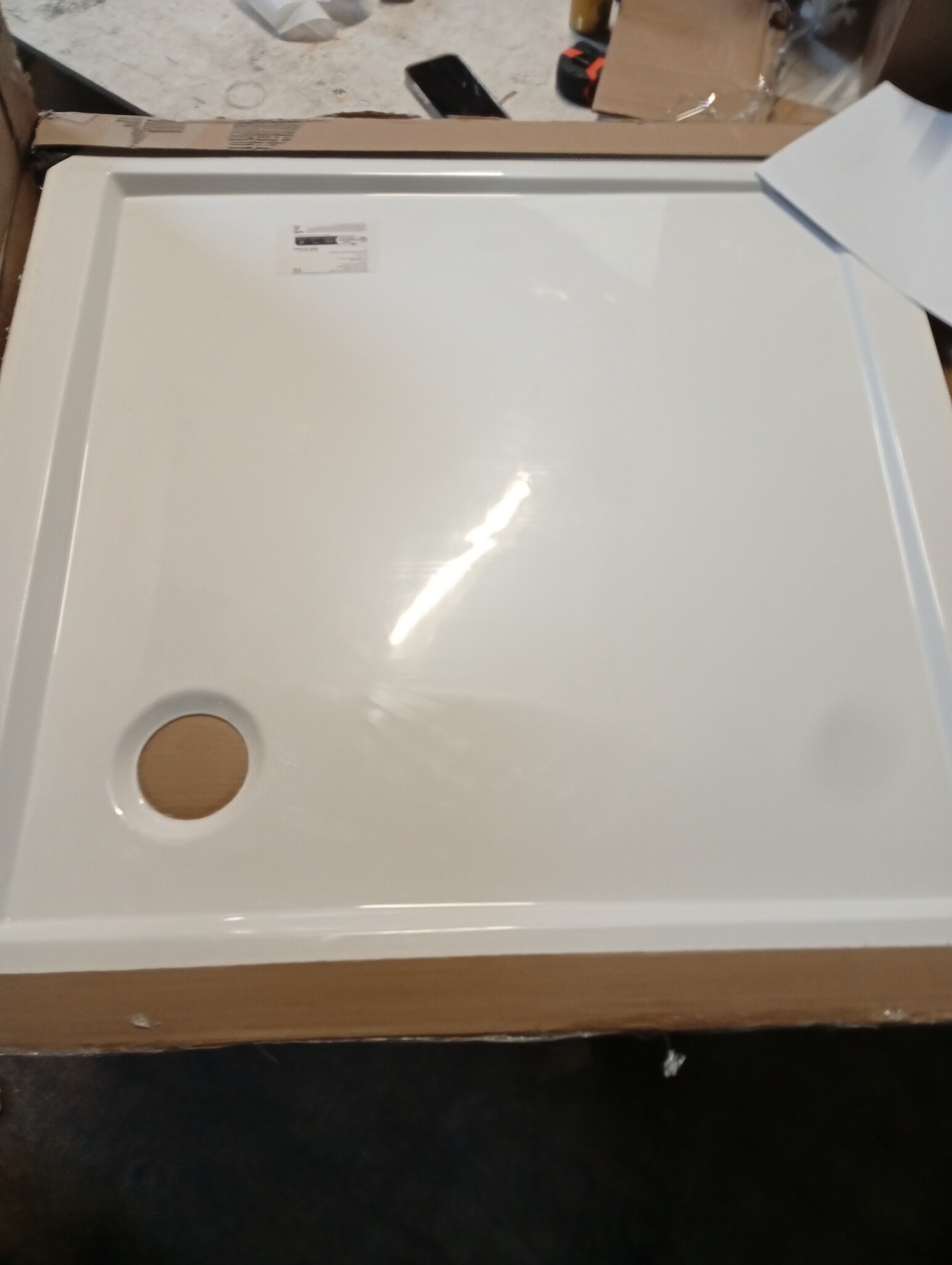 vidaXL Douchebak vierkant 90x90 cm ABS - 55% Korting