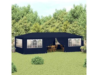 VidaXL Partytent 4x9m Blauw - Met Zijwanden | 55% Korting