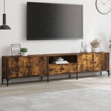 vidaXL TV-meubel 200cm | Gerookt Eiken | 40% Korting