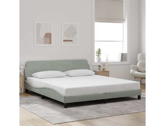 vidaXL Bedframe Fluweel Lichtgrijs 180x200 cm | 40% Korting