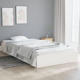 vidaXL Bedframe Massief Hout Wit 90x200 cm - 40% Korting!