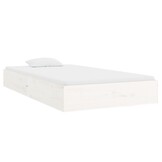 vidaXL Bedframe Massief Hout Wit 90x200 cm - 40% Korting!
