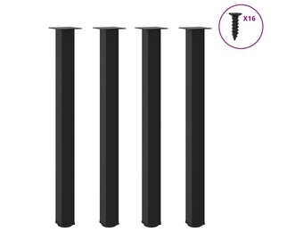 vidaXL Salontafelpoten Staal Zwart (110-112 cm) - 55% Korting!