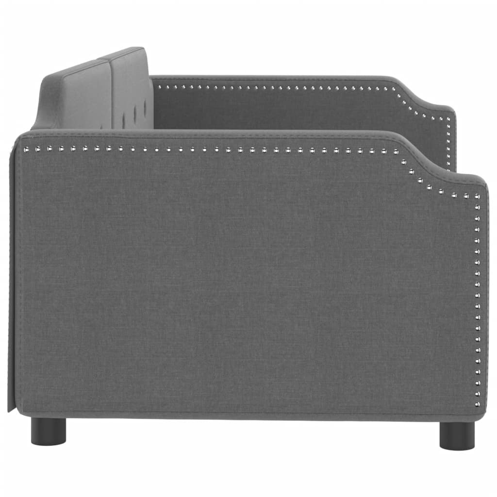 vidaXL Slaapbank 90x200cm Stof Donkergrijs - 35% Korting!