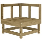 vidaXL Hoekbank met Kussens - Grenenhout 40% Korting