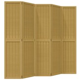 vidaXL Kamerscherm 5 panelen Paulowniahout Bruin - 51% Korting!