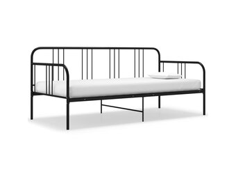vidaXL Slaapbankframe Metaal Zwart 90x200 cm - 40% Korting!