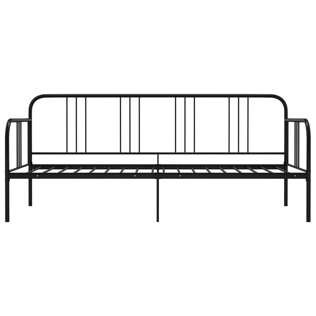 vidaXL Slaapbankframe Metaal Zwart 90x200 cm - 40% Korting!