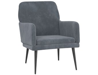 vidaXL Fauteuil Fluweel Donkergrijs - Nu 60% Korting!