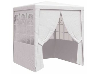 vidaXL Partytent met zijwanden - 40% Korting! - 2,5x2,5m Wit