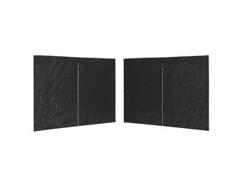 vidaXL Tentwanden met rits | PE Antraciet (2 st) | 40% Korting
