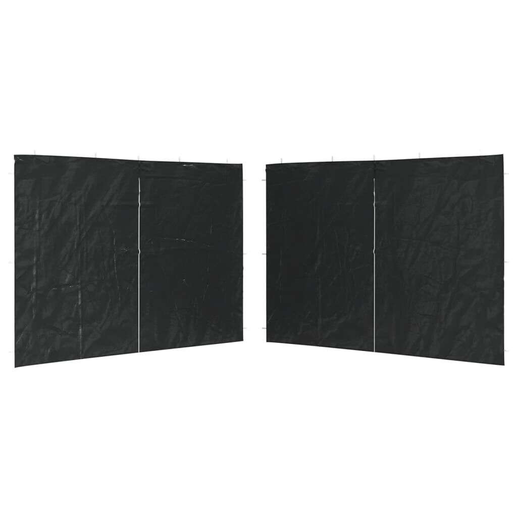 vidaXL Tentwanden met rits | PE Antraciet (2 st) | 40% Korting