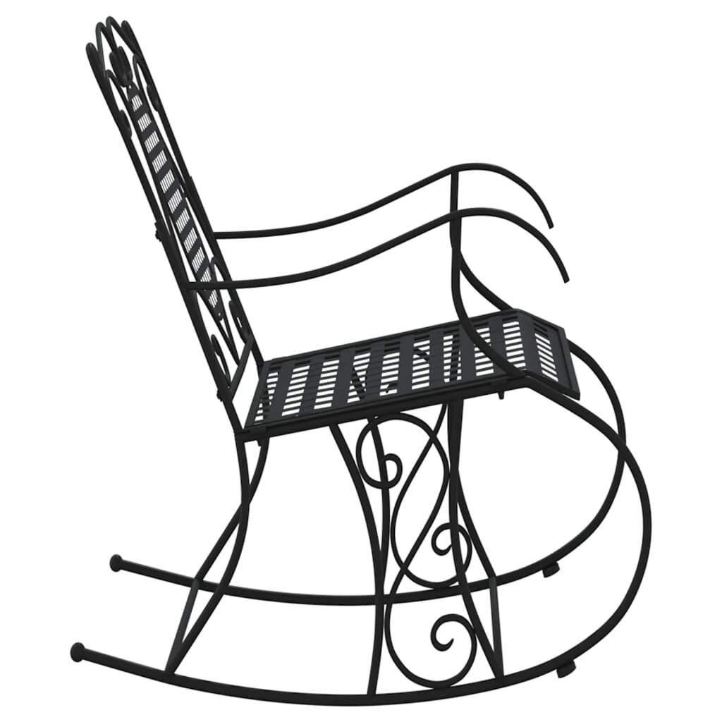 vidaXL Schommelbank Staal Zwart - 56% Korting!