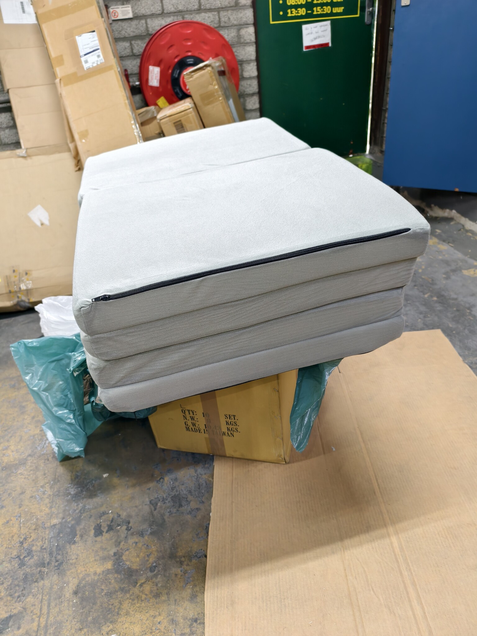 Opvouwbaar 2-persoons Matras (Grijs) - 40% Korting - 195x120cm