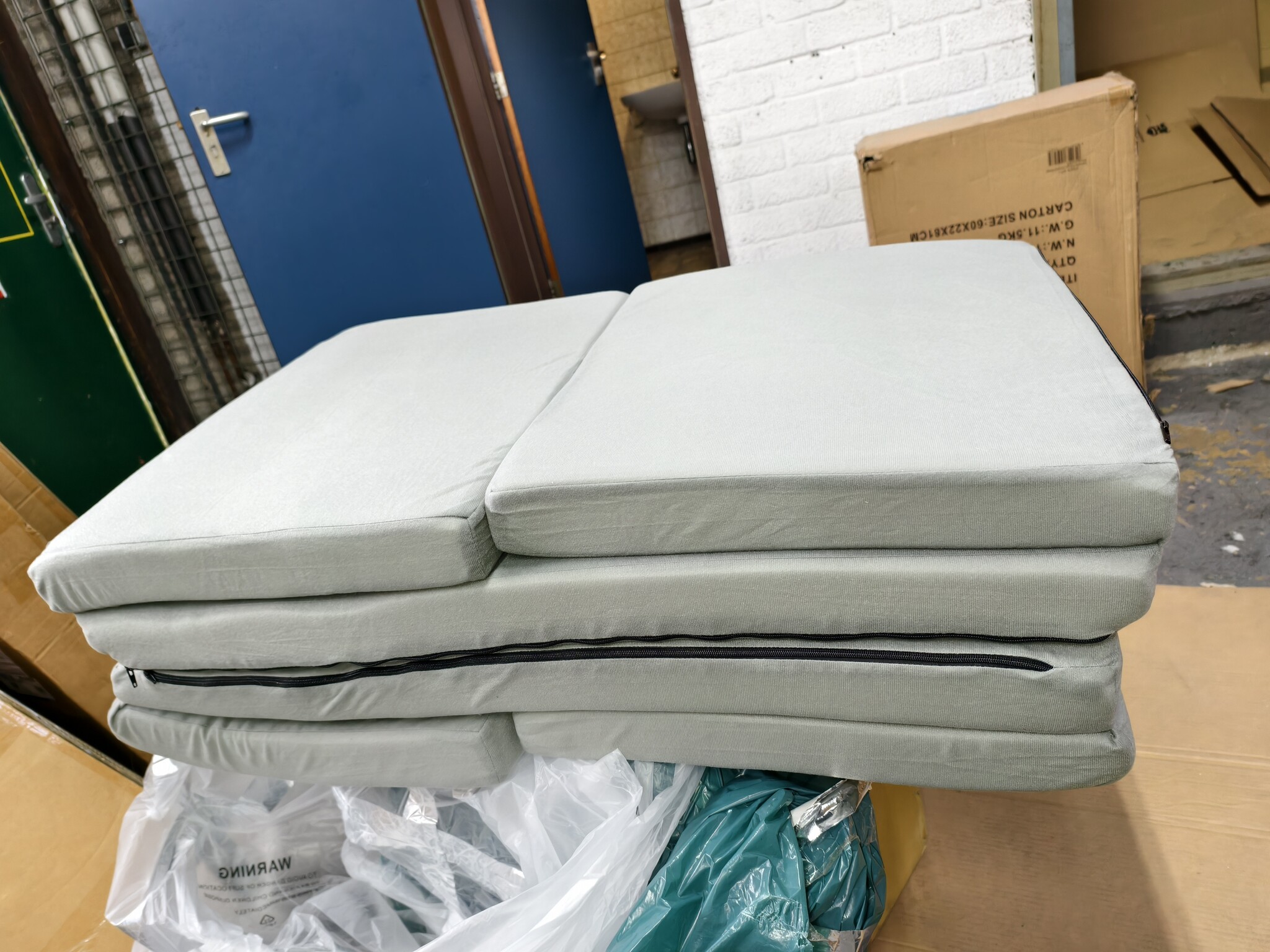 Opvouwbaar 2-persoons Matras (Grijs) - 40% Korting - 195x120cm