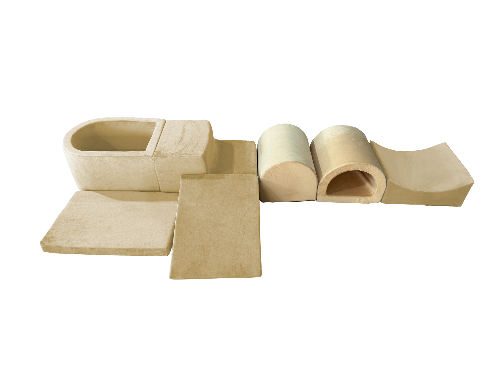 Foam Speelset Beige - 7-delig met Ballenbak & 100 Ballen - 40% Korting