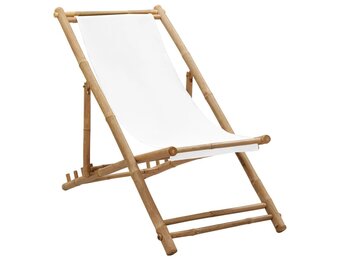 vidaXL Terrasstoel Bamboe & Canvas - 56% Korting
