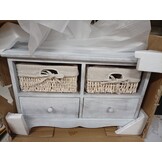 vidaXL Opbergbank Paulowniahout Wit (55% korting) - 62x33x42 cm