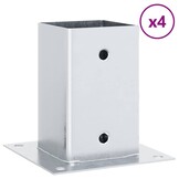 vidaXL Paalvoeten - 4 stuks, Verzinkt Staal - Nu 65% Korting!
