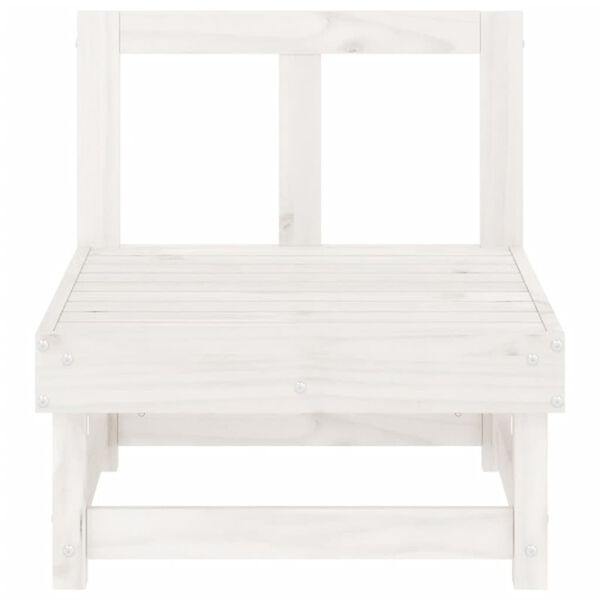 vidaXL Tuinmiddenbank Grenenhout Wit - 53% Korting!