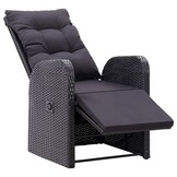 vidaXL Tuinstoelen 2 st poly rattan zwart - 60% korting!