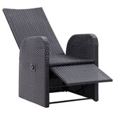 vidaXL Tuinstoelen 2 st poly rattan zwart - 60% korting!