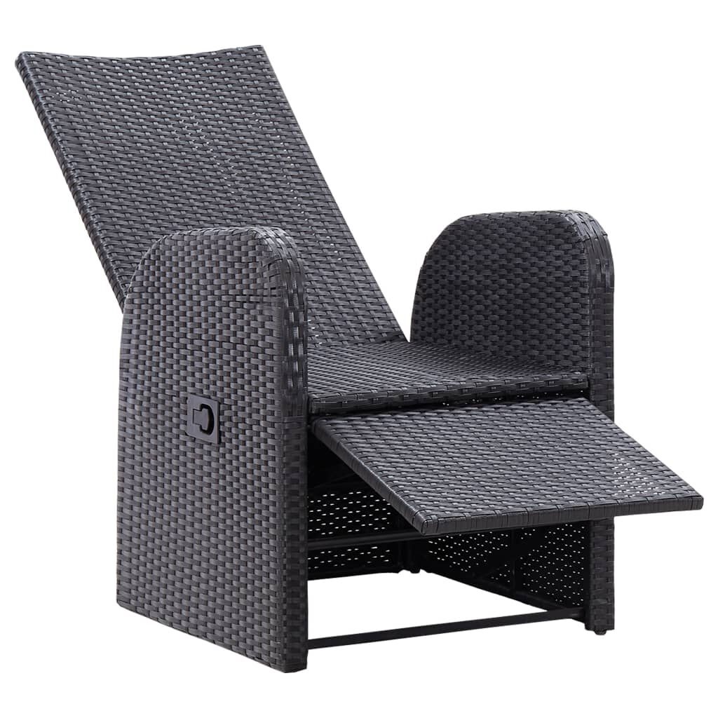 vidaXL Tuinstoelen 2 st poly rattan zwart - 60% korting!