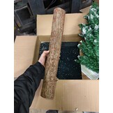 Kunst kerstboom 180 cm met natuurlijke stam - 3-delig