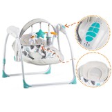 Babyschommel met Geluid - Automatisch - 10 Liedjes - Turquoise - 56% Korting!