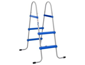 vidaXL Zwembadladder (46% korting) - 84 cm, Staal & Kunststof