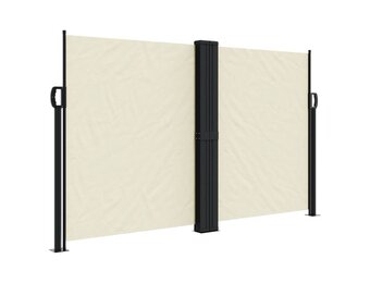 VidaXL Windscherm Uittrekbaar 140x1200 cm Crème - 53% Korting!