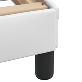 vidaXL Bedframe met hoofdbord kunstleer wit 100x200 cm