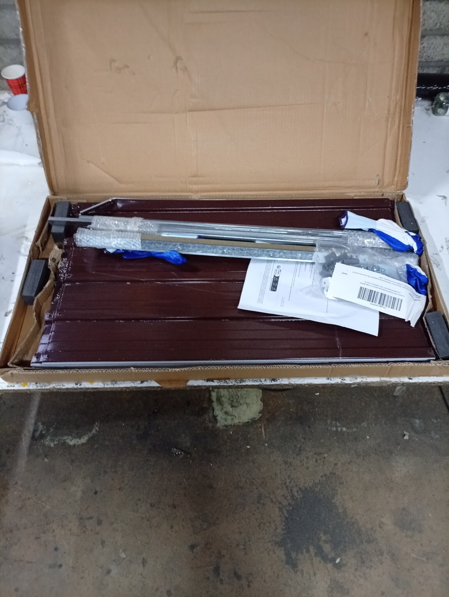 vidaXL Plantenbak verhoogd 320x80x77 cm gegalvaniseerd staal bruin