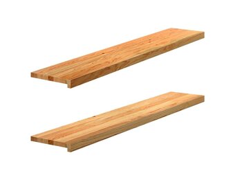 vidaXL Vensterbanken 2 st 140x25x2 cm massief eikenhout lichtbruin