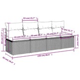 vidaXL 4-zits Tuinbank Poly Rattan Beige - 51% Korting