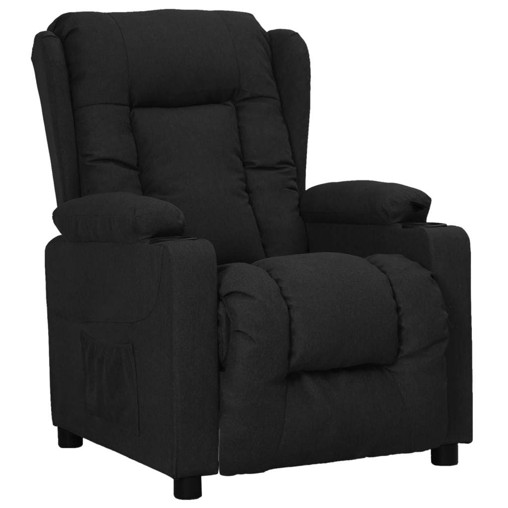 vidaXL Fauteuil Verstelbaar Stof Zwart - 53% Korting