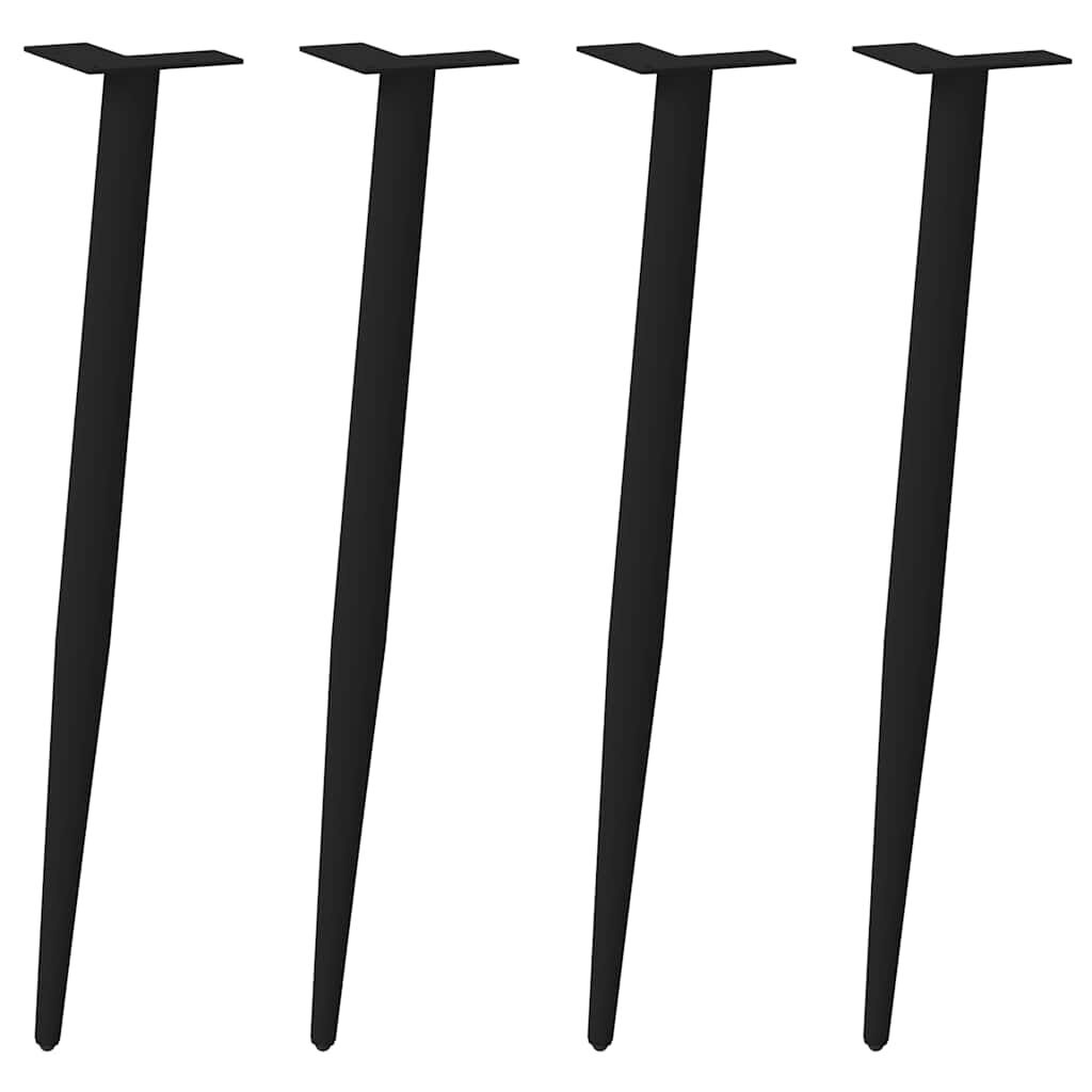 vidaXL Salontafelpoten (4 st.) - Staal Zwart - 72-73 cm - 59% Korting!